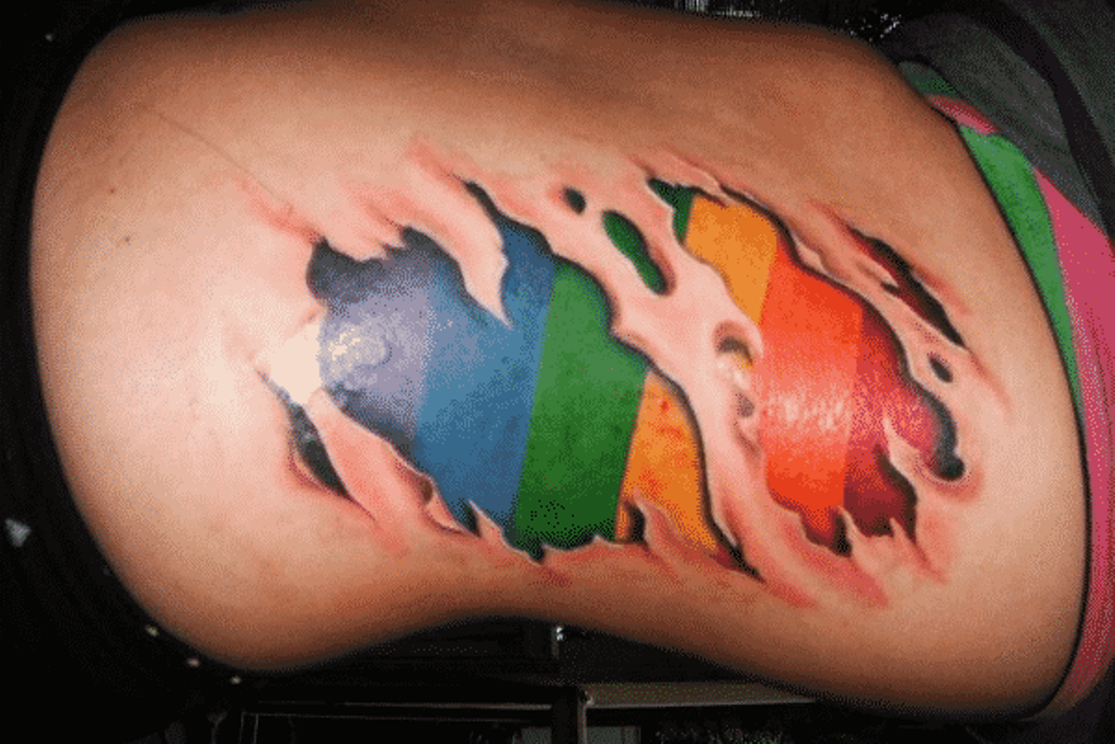 fierté d'idées de tatouage d'arc-en-ciel