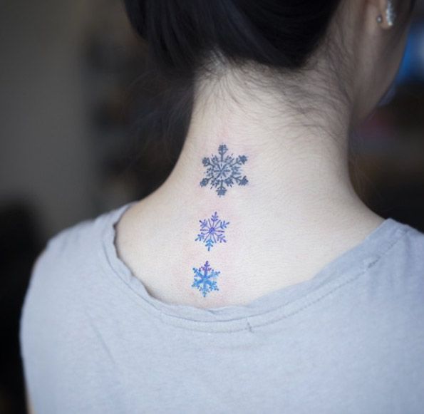 dessins de tatouage de flocon de neige