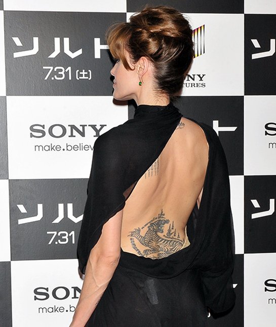 Angelina Jolie tatouage tigre du Bengale