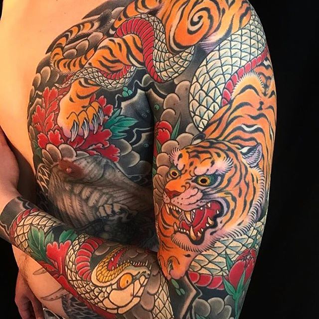 Traditional Japanese tattoo sleeve