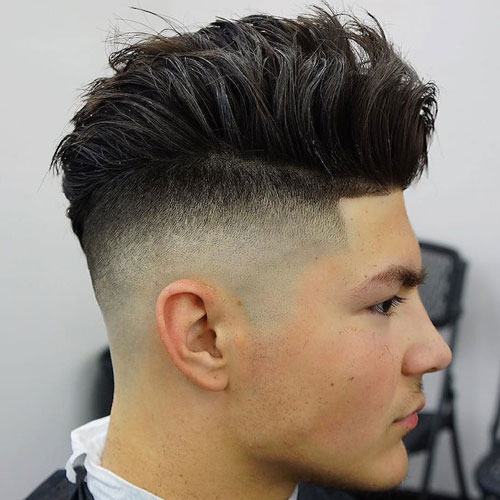 Fade cheveux longs