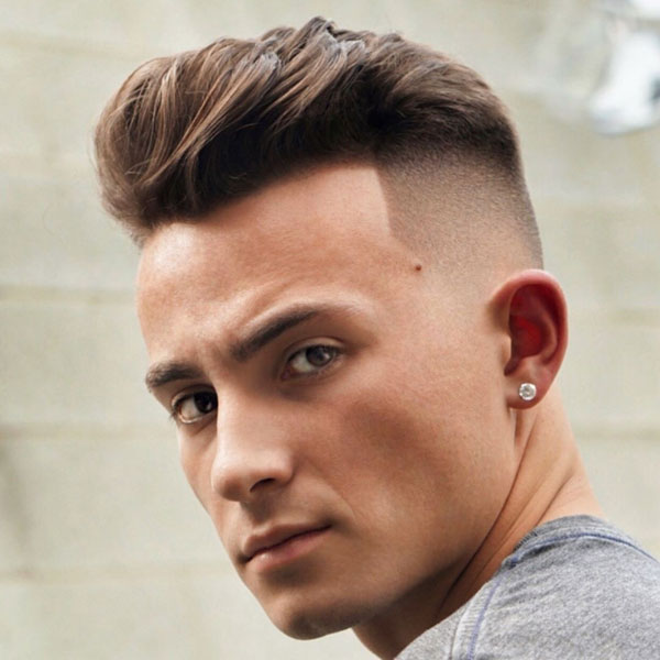 Short Messy Spiked Up Hair with Fade