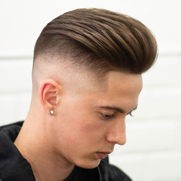 Short Combed Back Undercut Hairstyle