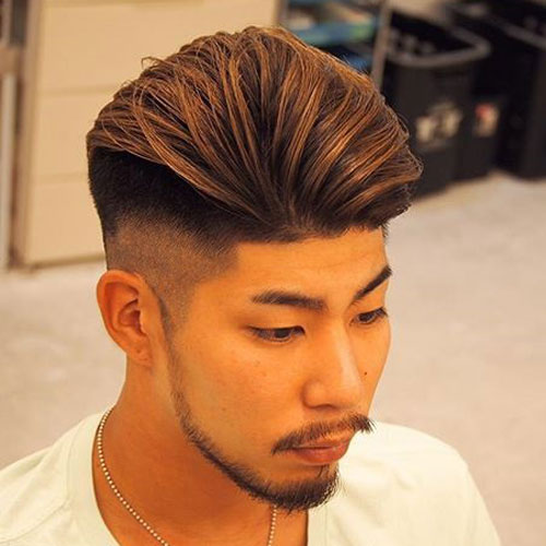 Cheveux moyen asiatique