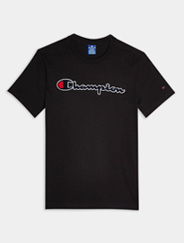 T-shirt corporatif Topman Champion noir avec logo de grande taille