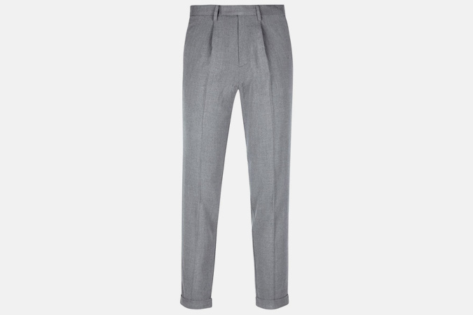 Pantalon élégant coupe fuselée gris anthracite