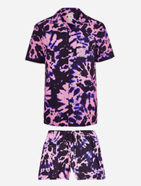 River Island - Chemise à poche avec poitrine pour tie-dye violet
