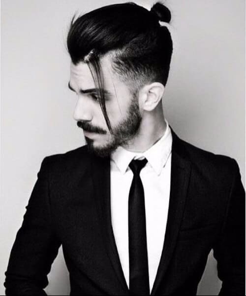 top knot coupe de cheveux moderne pour les hommes