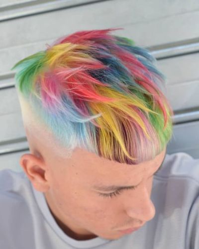 Balayage en avant moucheté arc-en-ciel avec atténuation de la récolte et du dépouille