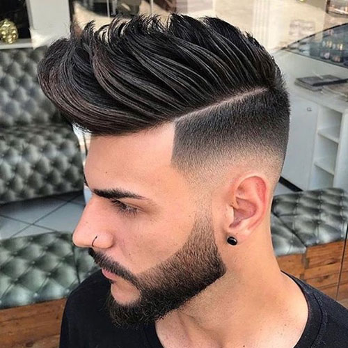 Faux Hawk + Fade Low Skin + Partie dure