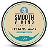 Argile à cheveux pour hommes, Meilleure crème à mouler pliable avec tenue forte et fini mat, Produit pour les coiffures modernes - 2 OZ, Smooth Viking