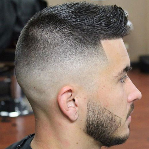 High and Tight - High Skin Fade avec coupe en équipage et barbe