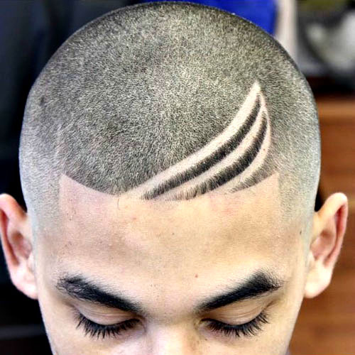 Cool Buzz Cut avec Hair Design pour hommes
