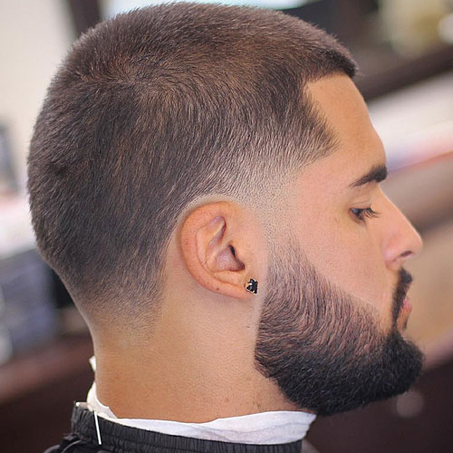 Buzz Cut Haircut avec barbe
