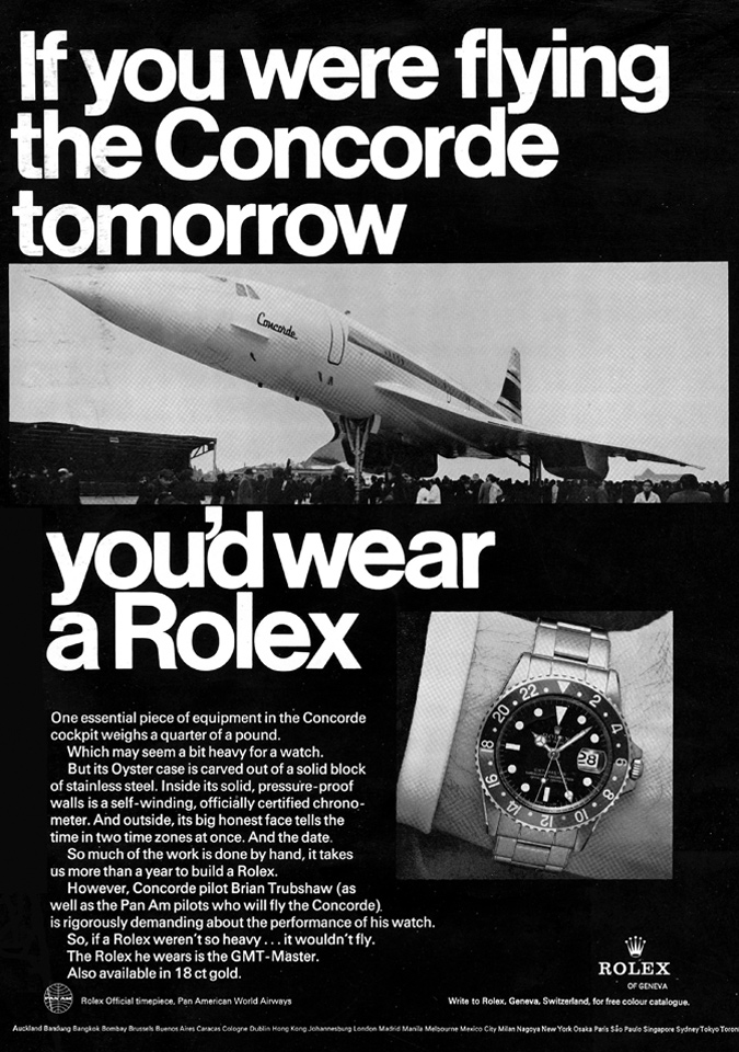 Annonce Rolex, 1969