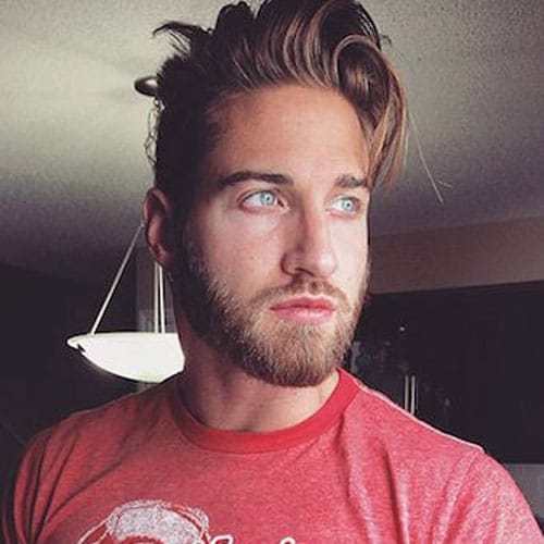 Barbe pour hommes - barbe courte et cheveux longs