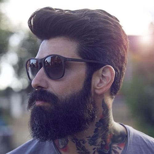 Pompadour avec barbe