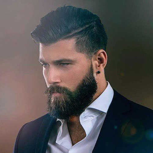 Coiffures pour hommes avec barbes