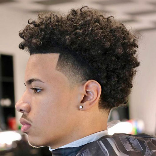 Fade Low Taper + Messy Afro