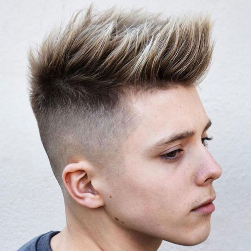 Blonde Faux Hawk Fade