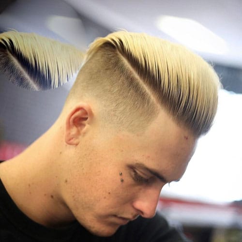 Blonde Slicked Back Undercut