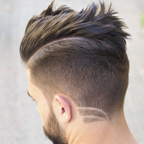 Peigne sur cône + cheveux design + barbe