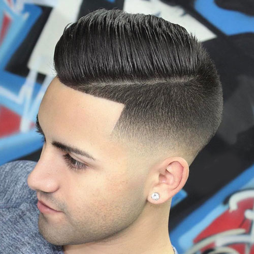 Low Skin Fade + Comb Over + Line Up