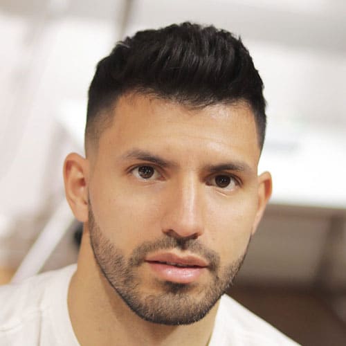 Sergio Leonel Aguero - Cheveux courts à haute décoloration de la peau