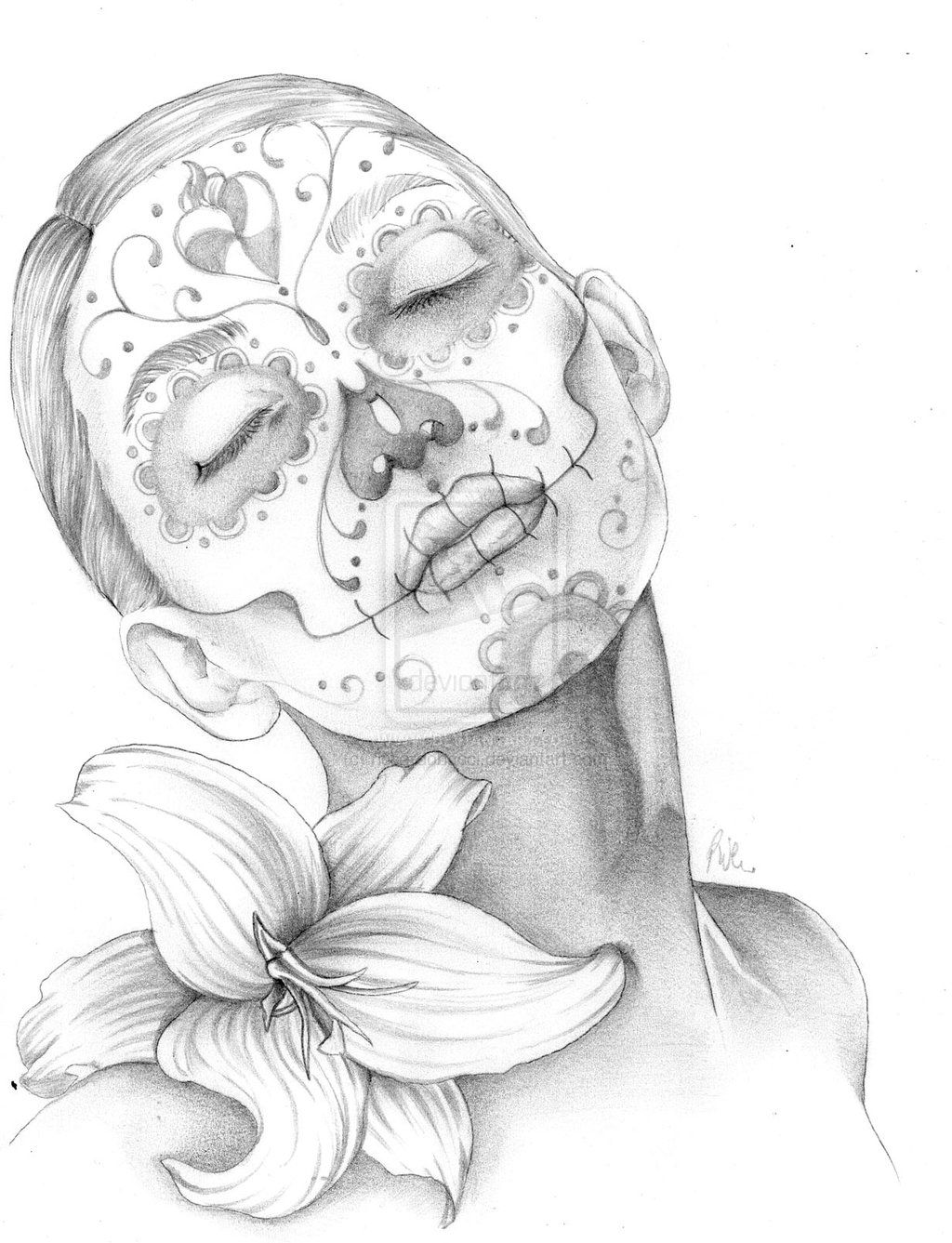 dessins de tatouage crâne de sucre