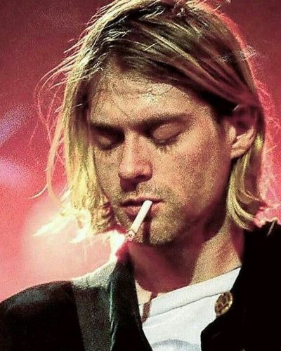 Kurt Cobains Blonde Moyenne Bob