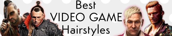 bannière de coiffures de jeux vidéo