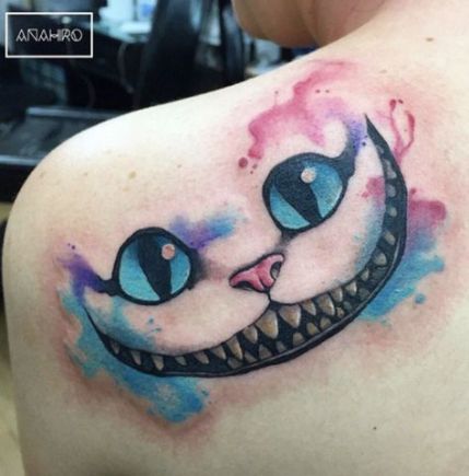 Cheshire Cat Tattoo Alice au pays des merveilles