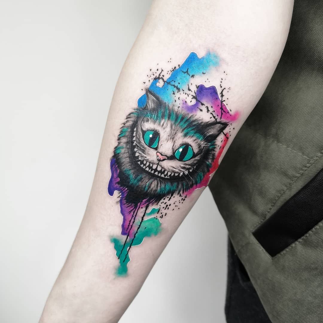 Cheshire Cat Tattoo Alice au pays des merveilles