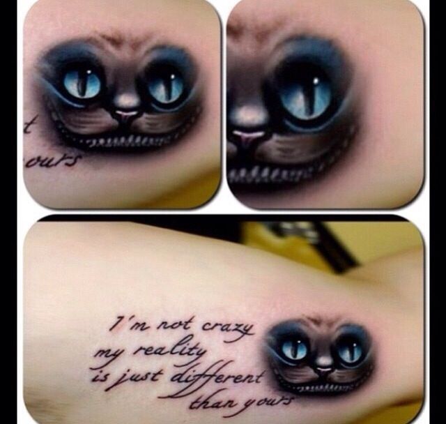 Cheshire Cat Tattoo Alice au pays des merveilles