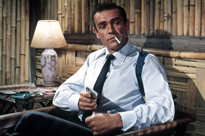 Sean Connery comme James Bond dans Dr. No - Turnbull & Asser Shirt