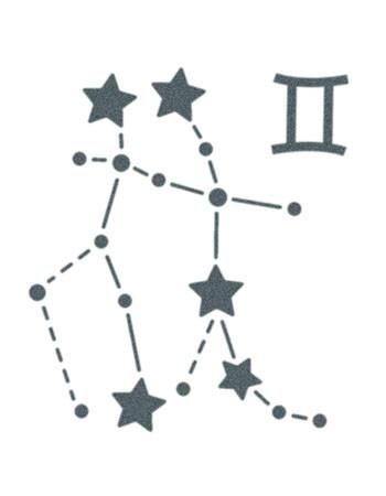 tatouages ​​constellation de zodiaque Gémeaux