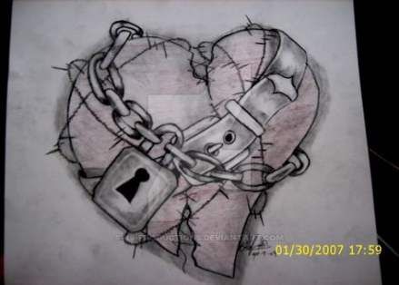 idées de tatouage de coeur brisé