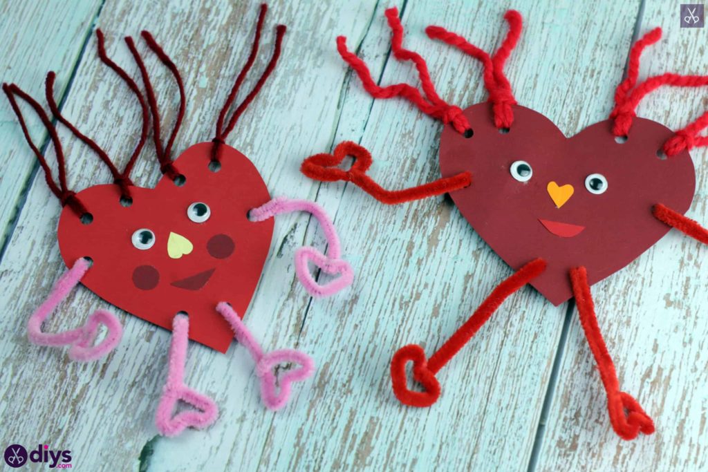 Créature papier valentine DIY pour les enfants