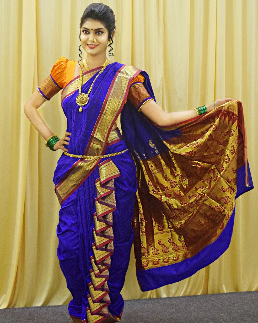 méthode de port du sari
