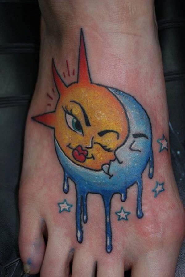 tatouages ​​soleil et lune