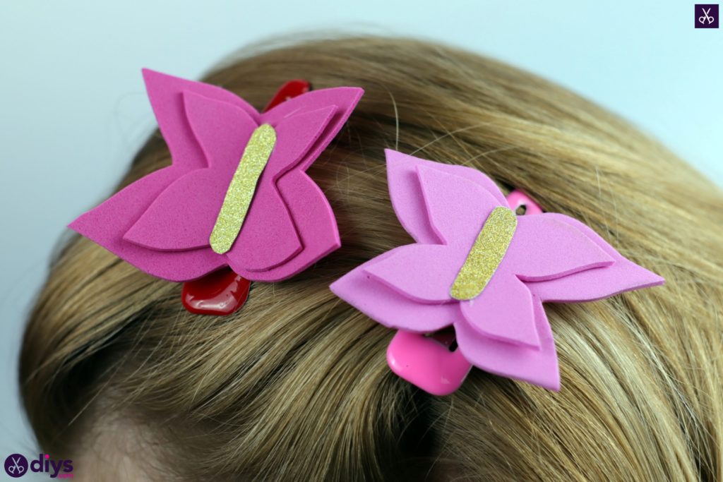 Cheveux de barrette papillon bricolage