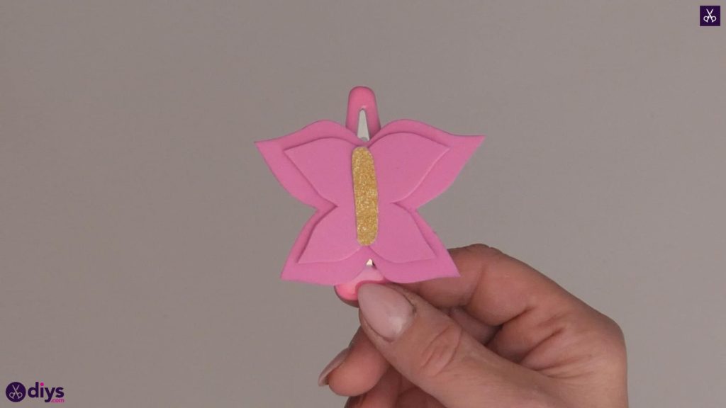 Barrette papillon bricolage étape 6b