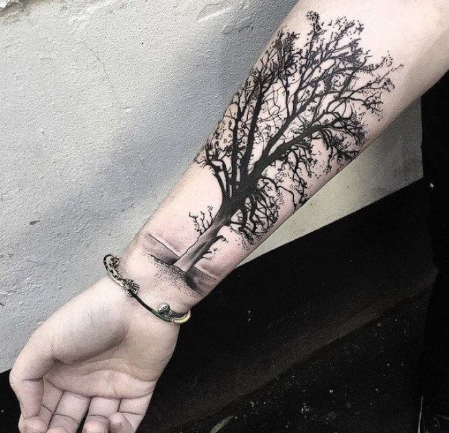 Tatouage De Bras D'arbre