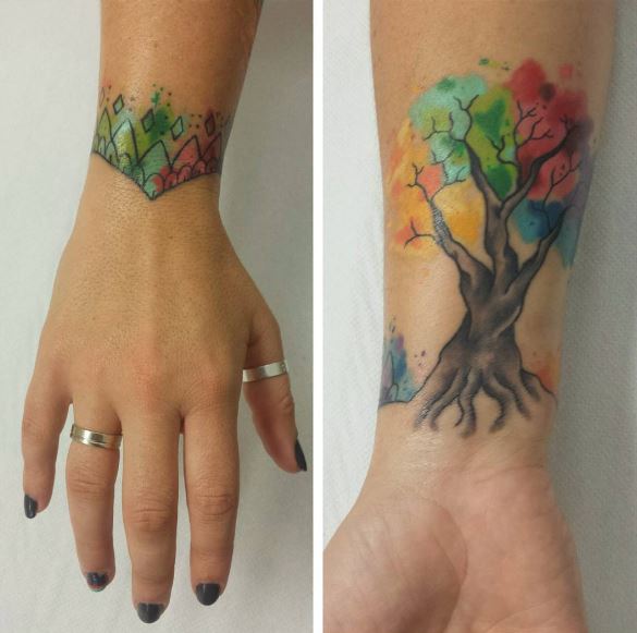 Conception et idées de tatouages ​​de bracelet d'arbre