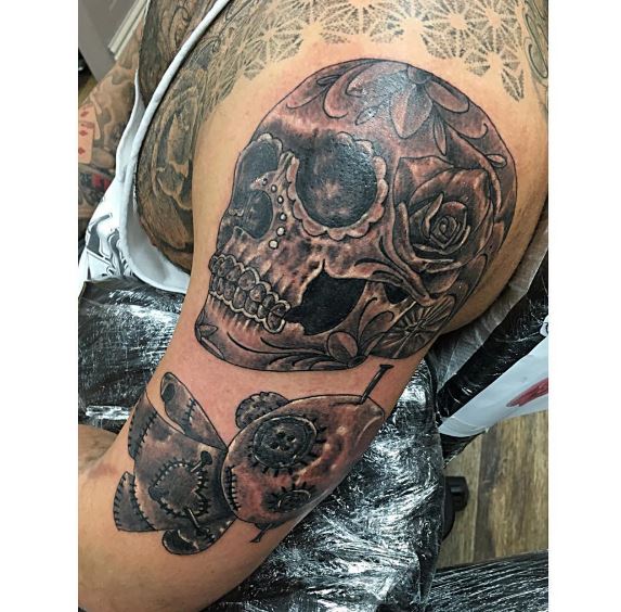 Jour des morts tatouage sur le bras 3