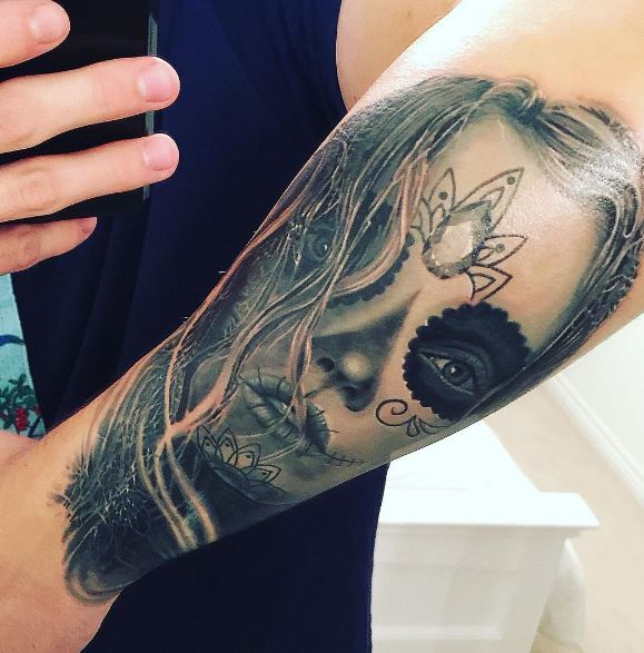 Jour des morts tatouage sur le bras 14