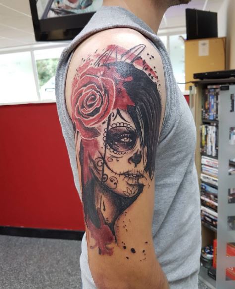 Jour des morts tatouage sur le bras 18