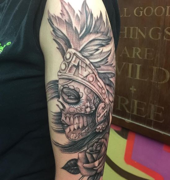 Jour des morts tatouage sur le bras 20