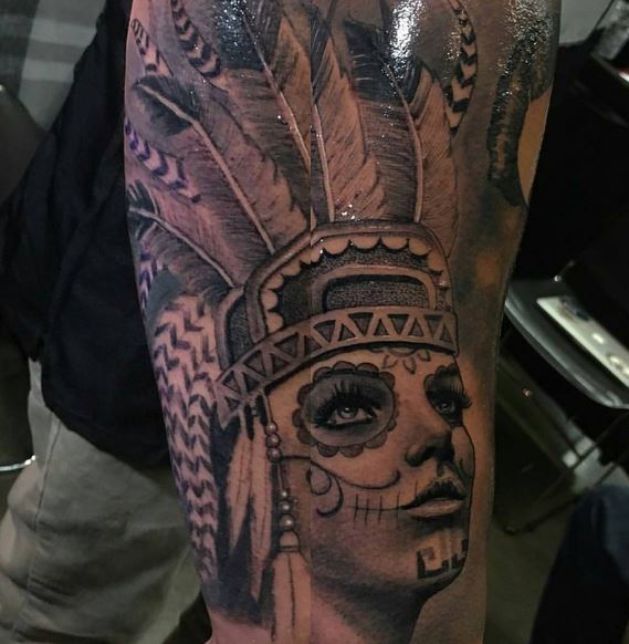 Jour des morts tatouage sur le bras 25