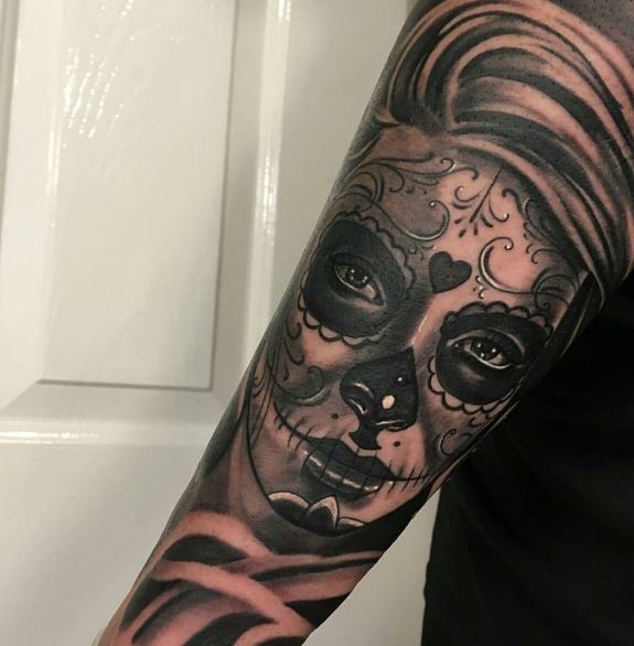 Jour des morts tatouage sur le bras 27